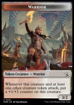 Warrior Token (Red and White 3/2)