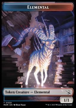 Elemental Token (UR 1/1) // Spirit Token (RW 3/2)