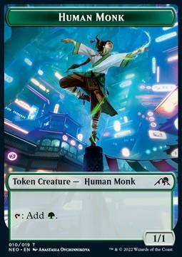 Human Monk Token (G 1/1) // Spirit Token (C 1/1)