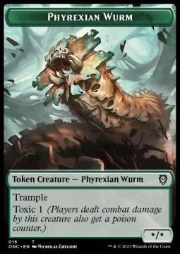 Phyrexian Wurm Token (G */*) // Phyrexian Horror Token (A */*)