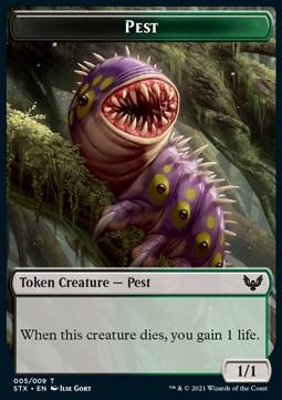 Pest Token (BG 1/1) // Fractal Token (GU 0/0)