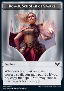 Rowan, Scholar of Sparks Emblem // Fractal Token (GU 0/0)