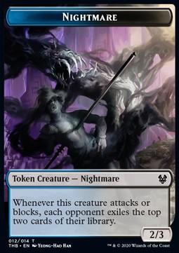 Nightmare Token (UB 2/3) // Human Soldier Token (W 1/1)