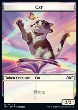 Cat Token (W 2/2) // Treasure Token (V.2)