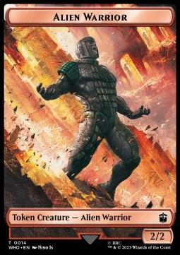 Alien Warrior Token (R 2/2) // Treasure Token