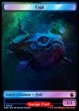 Fish Token (U 1/1) // Cyberman Token (A 2/2) (V.2)