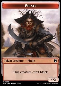 Pirate Token (R 4/2) // Human Soldier Token (W 1/1)
