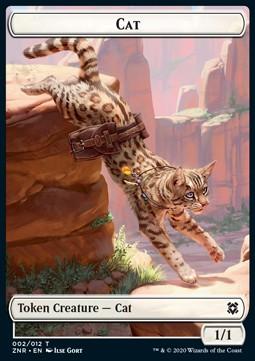 Cat Token (W 1/1) // Plant Token (G 0/1)