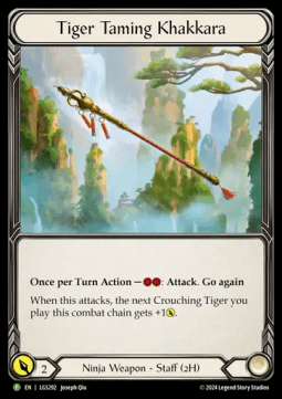Tiger Taming Khakkara (Rainbow Foil)