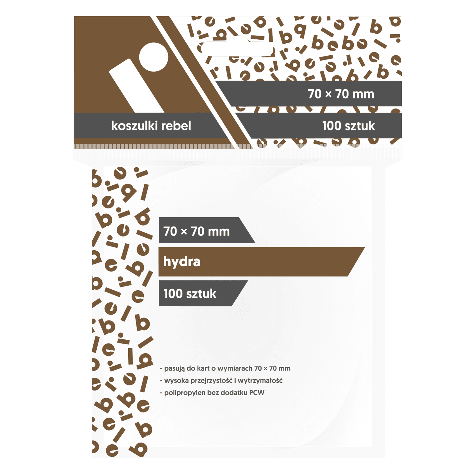Koszulki na karty Rebel (70x70 mm) "Hydra", 100 sztuk