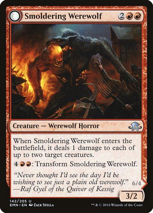 Smoldering Werewolf / Erupting Dreadwolf (front)