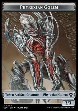 Phyrexian Golem Token (A 3/3) // Faerie Token (U 1/1)