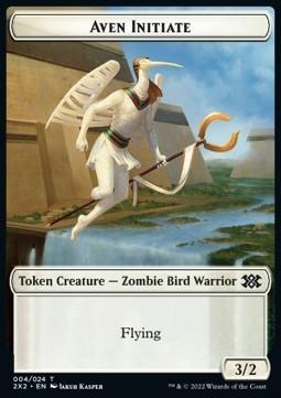 Aven Initiate Token // Worm Token (BG 1/1)