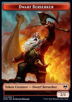 Dwarf Berserker Token (Red 2/1)