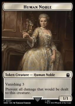 Human Noble Token (W 1/1) // Clue Token (V.2)