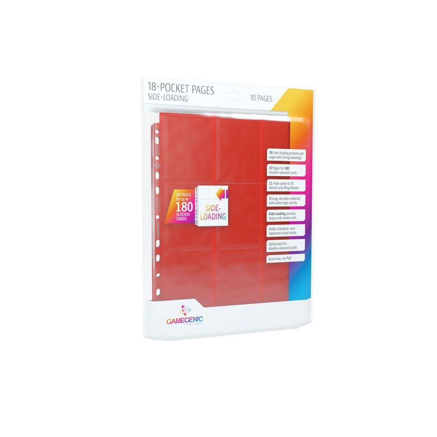 10 Gamegenic 18-Pocket Side-Loading Pages (Red)